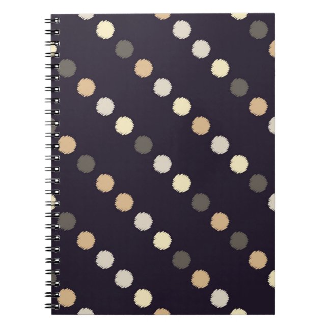 Polka dot seamless pattern. Scribble texture. Text Notebook (Front)