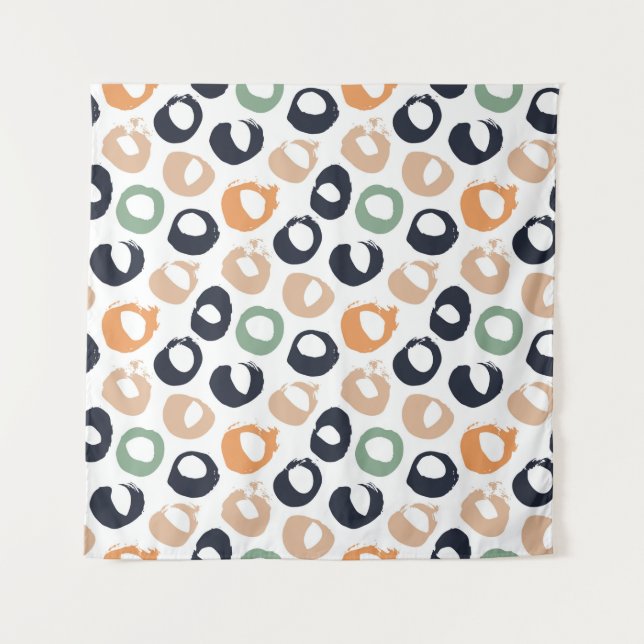 Polka dot seamless pattern. Vintage illustration.  Tapestry (Front)