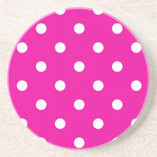 Polka Dot Series---Pink & White coaster
