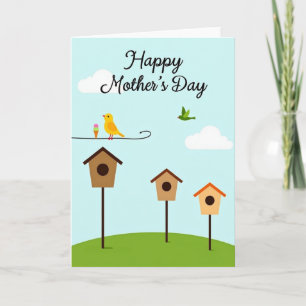Polka Dot Sky Bird Card