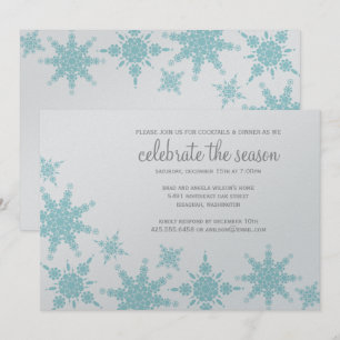 Polka Dot Snowflake Invitation