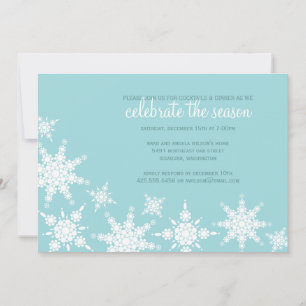 Polka Dot Snowflake Invitation