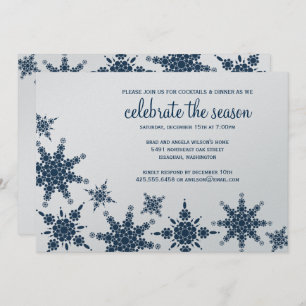 Polka Dot Snowflake Invitation