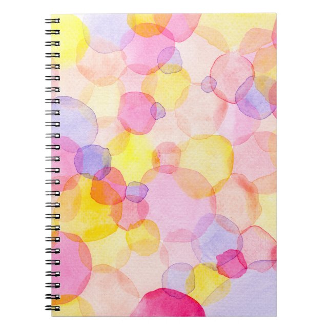 Polka Dot Splash: Colourful Watercolor Notebook (Front)