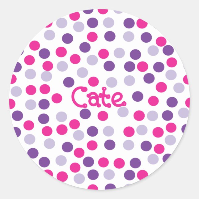 Polka Dot Sticker - Cate 2 (Front)