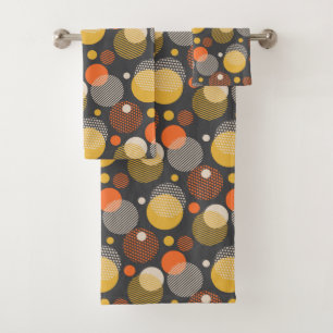 Polka Dot Stripe Pattern Bath Towel Set