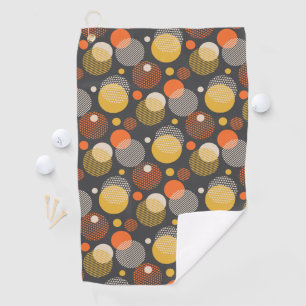Polka Dot Stripe Pattern Golf Towel
