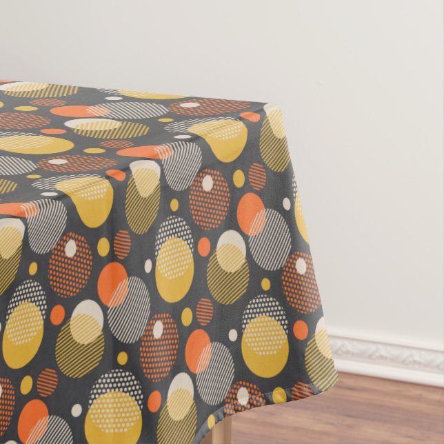 Polka Dot Stripe Pattern Tablecloth (In Situ)