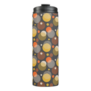 Polka Dot Stripe Pattern Thermal Tumbler