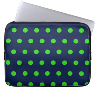 Polka Dot Tablet Case (Navy Blue & Lime Green)