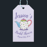 Polka Dot Teapot Afternoon Tea Bridal Baby Shower Gift Tags<br><div class="desc">Gift tag design features an original marker illustration of a pastel polka dot teapot. Just personalise with your bridal shower or event information. This illustration is also available on other products, including coordinating party products and decor. Don't see what you're looking for? Need help with customisation? Contact Rebecca to have...</div>