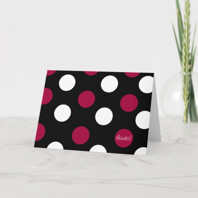 polka dot thank you card (Front)