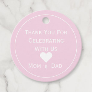 Polka Dot Thank You For Helping Us Celebrate Favour Tags