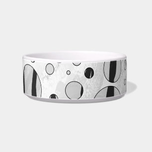 Polka Dot Tiger Black and White Print Bowl