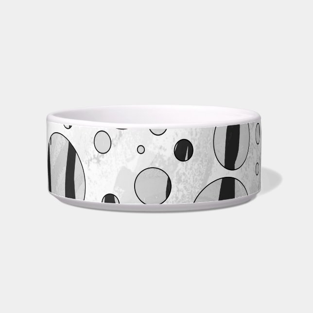 Polka Dot Tiger Black and White Print Bowl (Right)