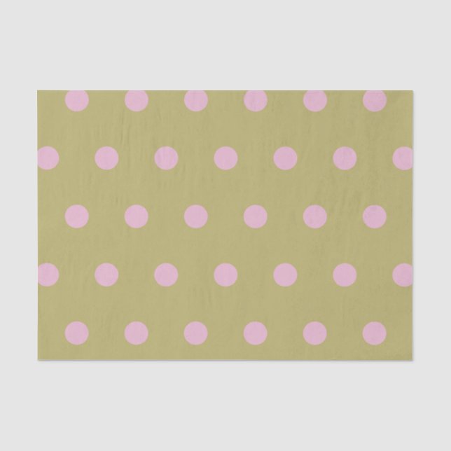 Polka Dot Tissue Paper (Gold & Pastel Pink) (Front)