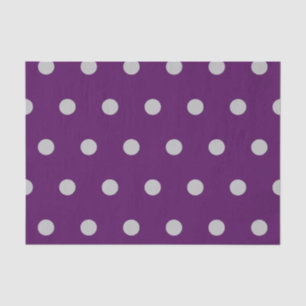 Polka Dot Tissue Paper (Plum & Silver)