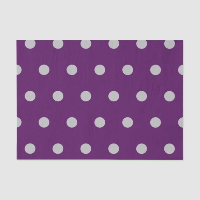 Polka Dot Tissue Paper (Plum & Silver) (Front)