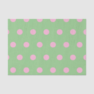 Polka Dot Tissue Paper (Sage Green & Pastel Pink)