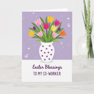 Polka Dot Vase Flowers Card
