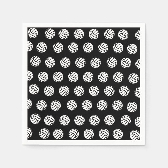 Polka Dot Volleyball Patten Paper Napkins (Front)
