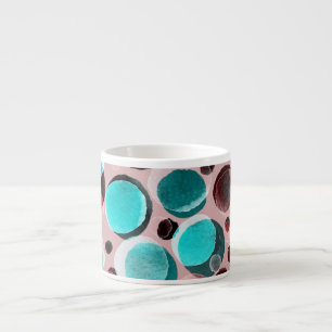 Polka dot watercolor, abstract pattern. espresso cup