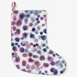 Polka Dot Watercolor: Geometric Seamless. Small Christmas Stocking