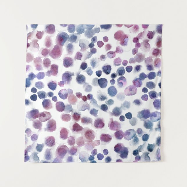 Polka Dot Watercolor: Geometric Seamless. Tapestry (Front)