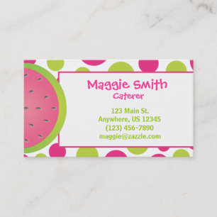 Polka Dot Watermelon Business Calling Card