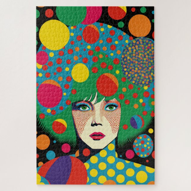 Polka-dot Woman Jigsaw Puzzle (Vertical)