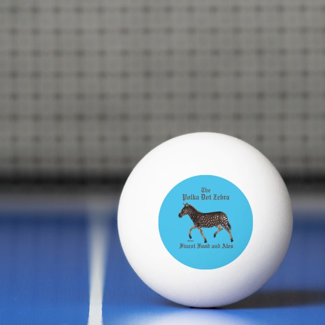 Polka Dot Zebra English Pub Ping Pong Ball (Net)