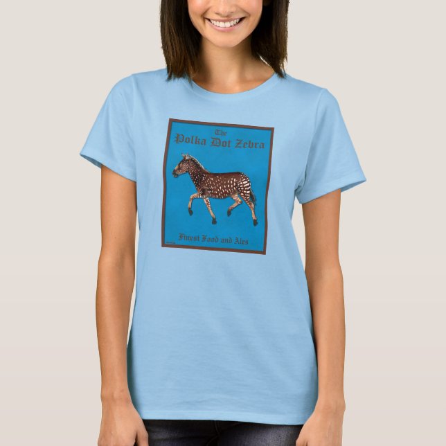 Polka Dot Zebra English Pub T-Shirt (Front)