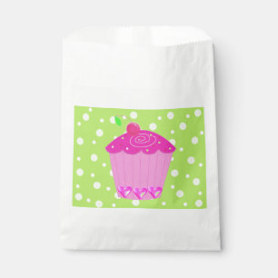 Polka Dots and Pink Cupcake Favour Bags