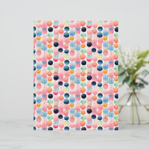 Polka Dots and Stripes 13 Pink Blue
