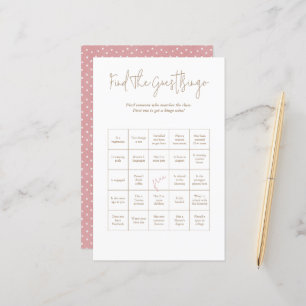 Polka Dots Baby Bear Guest Bingo Baby Shower Game