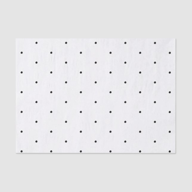 Polka dots Black and white pattern elegant Tissue Paper (Front)