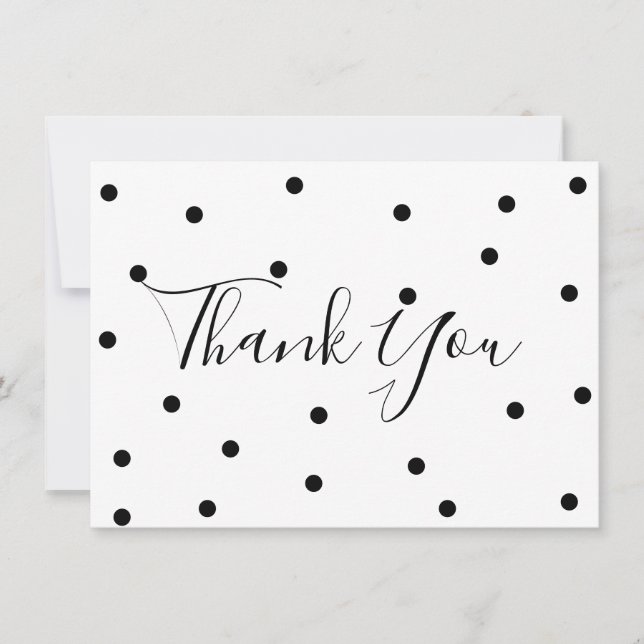 Polka Dots Black and White Thank You (Front)