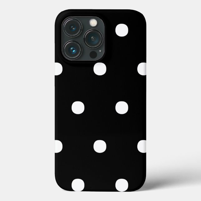 Polka dots Black white big bold elegant pattern Case-Mate iPhone Case (Back)