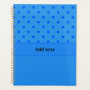 Polka Dots, Blue on Blue, Template, Planner