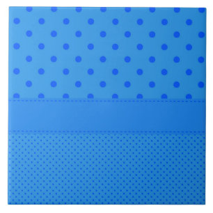 Polka Dots, Blue on Blue, Tile