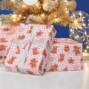 Polka Dots Brown and White Holiday Christmas Wrapping Paper