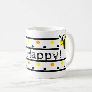 Polka Dots Bumble Bee Coffee Mug