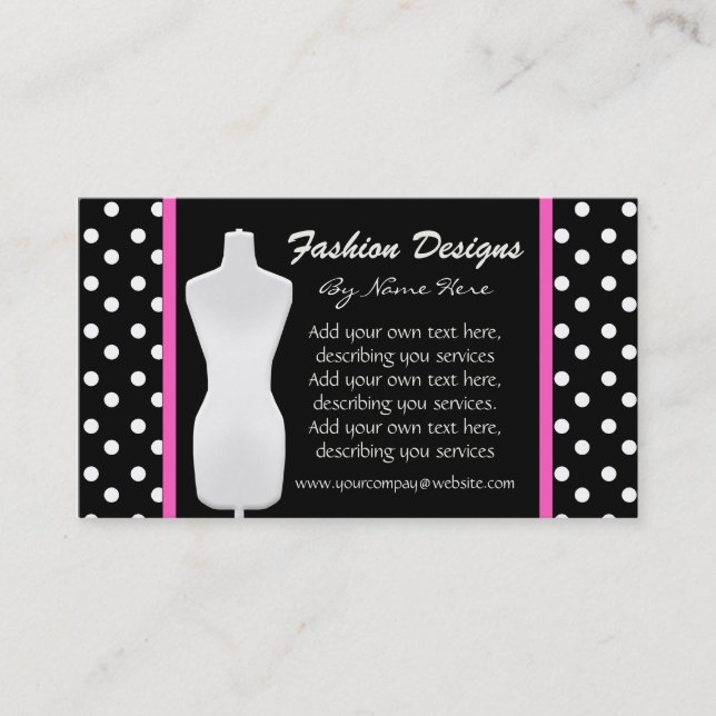 Polka Dots Business Card (Front)