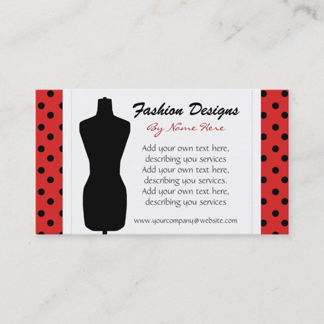 Polka Dots Business Card (Front)