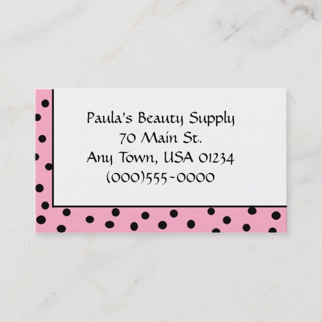 "Polka Dots" Business Cards (Front)