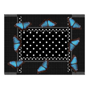 Polka-dots Butterfly Pattern Office Peace Destiny Poster