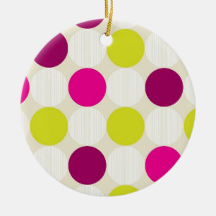 Polka Dots Ceramic Ornament