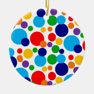 Polka Dots Ceramic Tree Decoration