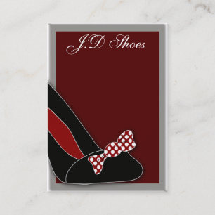 polka dots chic shoes business cards