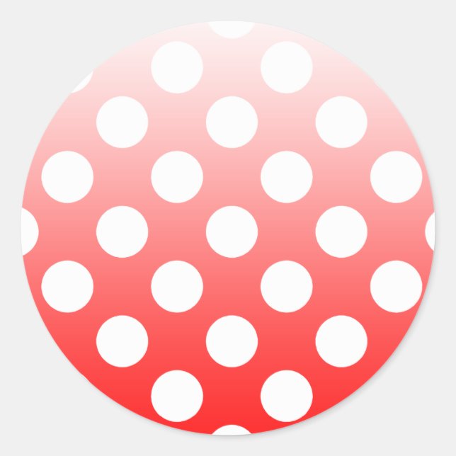 Polka Dots Classic Round Sticker (Front)